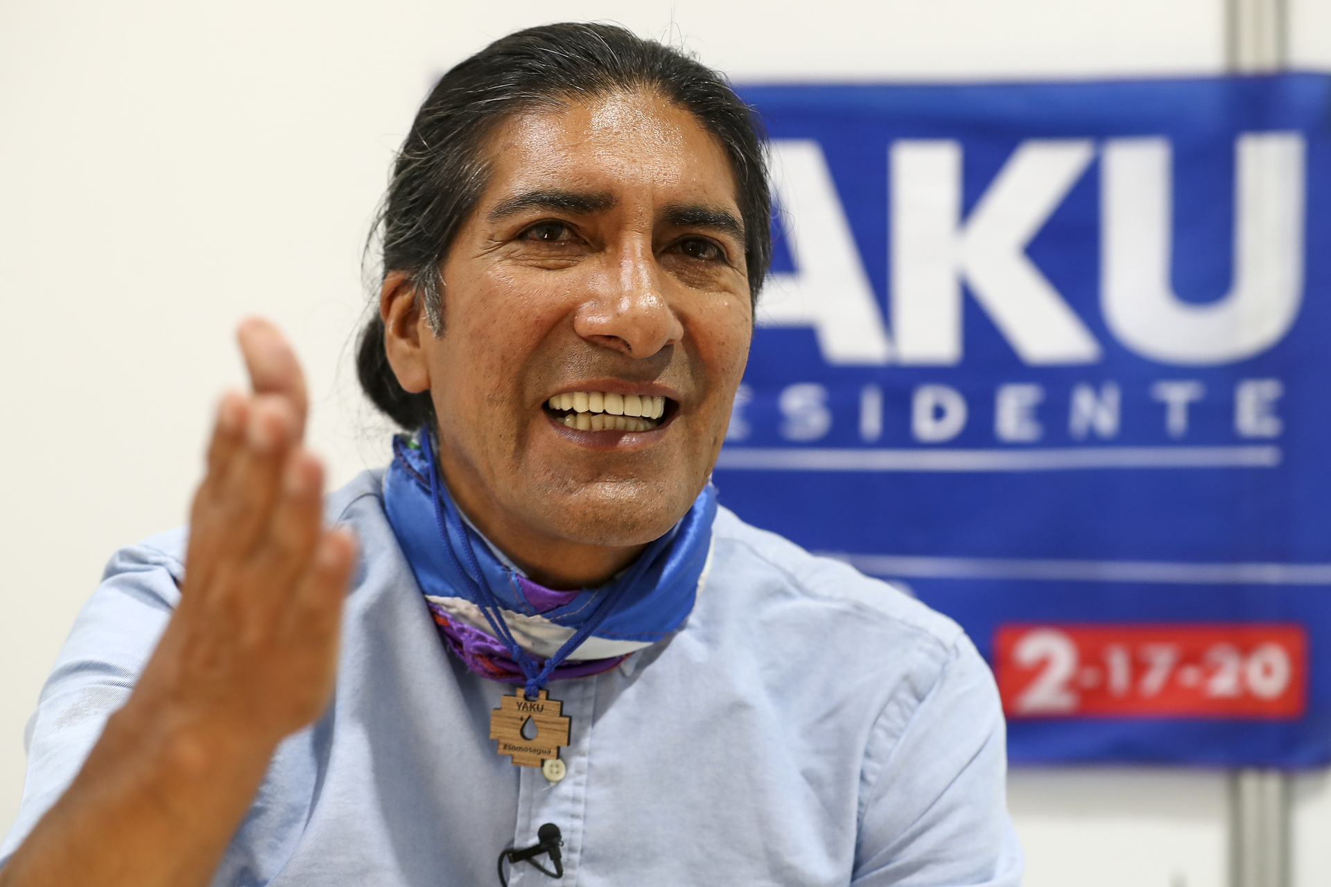 Yaku Pérez presenta su plan de gobierno inclusivo, anticorrupción y hacia la transición energética