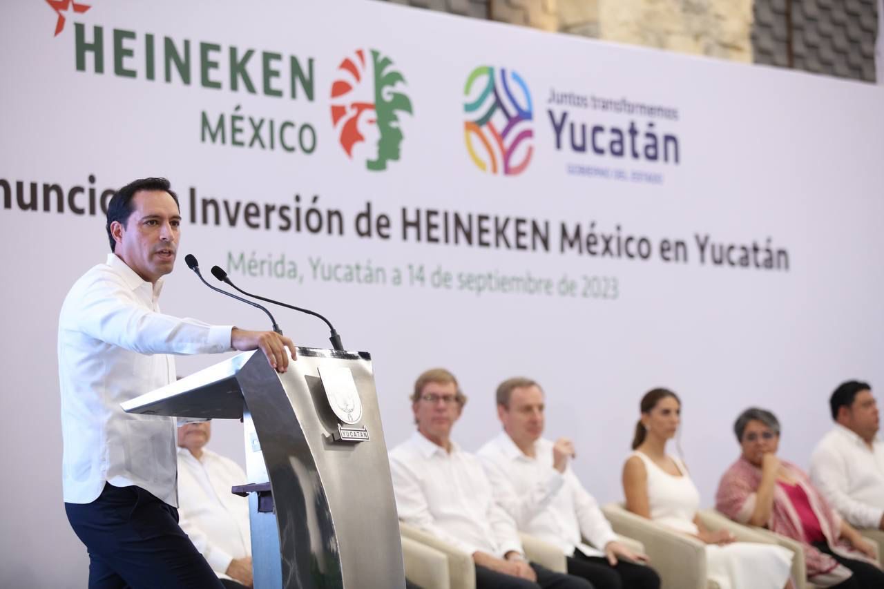Gobernador de Yucatán anuncia inversión de Heineken para una planta cervecera