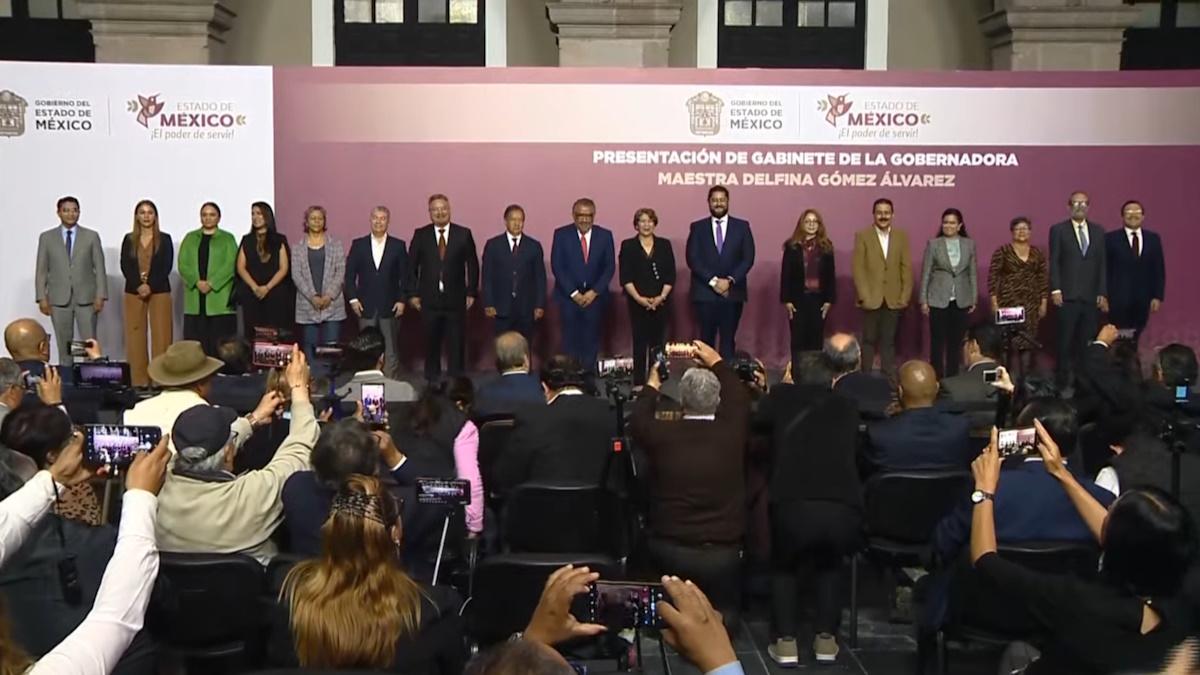 Delfina Gómez presenta a su gabinete para el gobierno del Estado de México