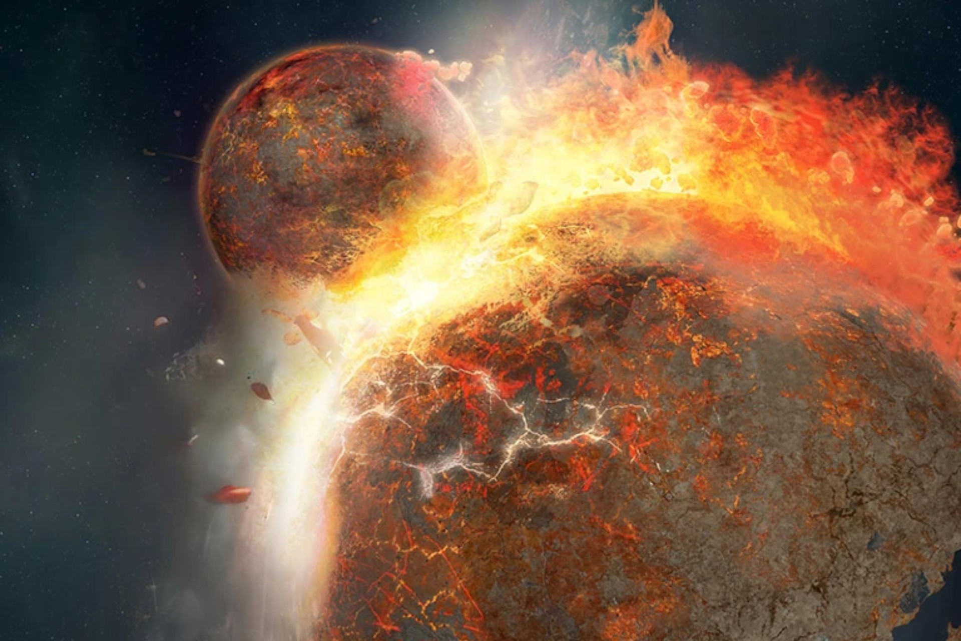 Descubren que la Tierra albergaría en su interior restos de la colisión que formó la Luna