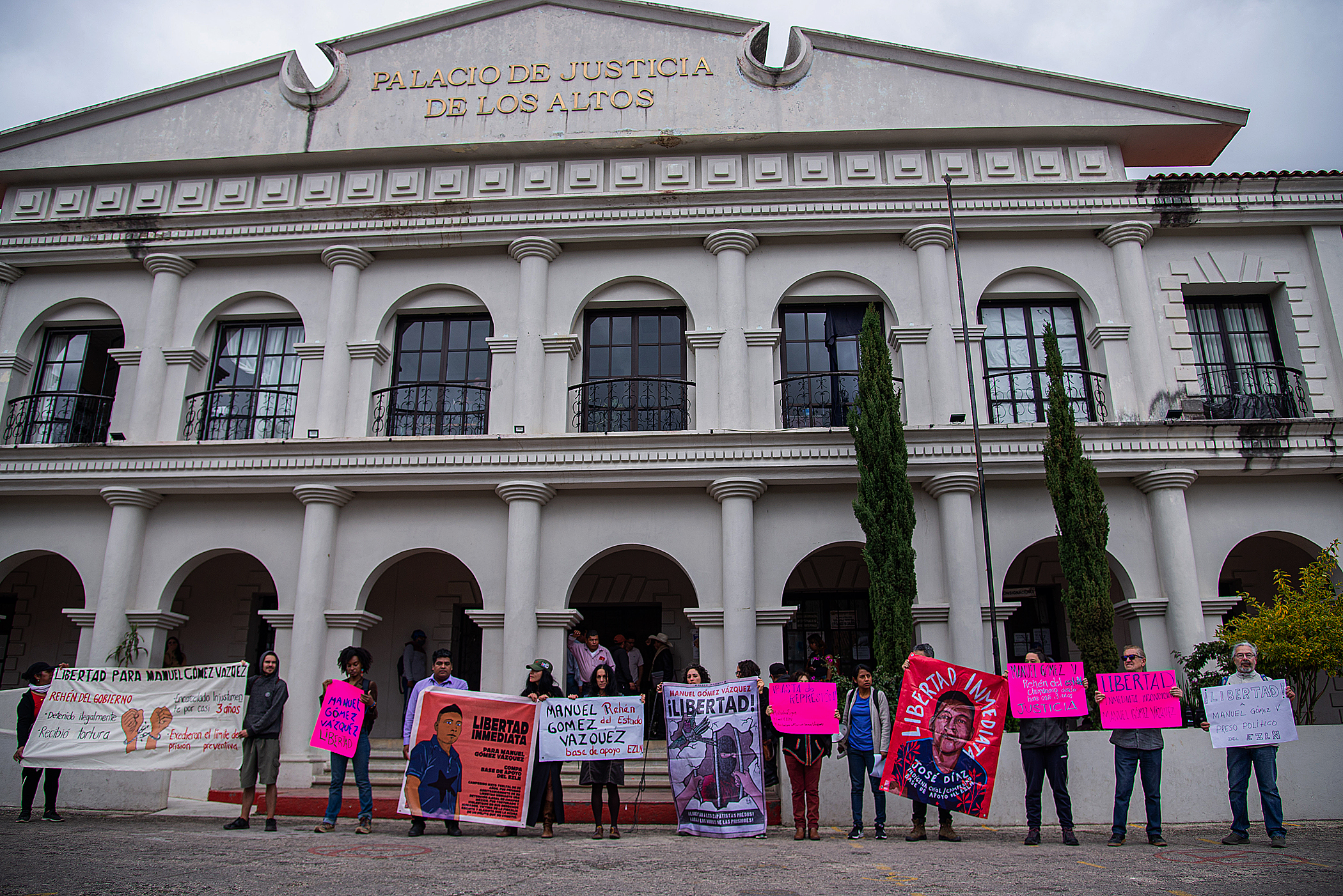 ONG protestan para exigir la liberación de líder indígena preso en Chiapas ONG protestan para exigir la liberación de líder indígena preso en Chiapas