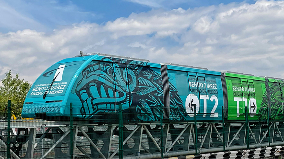 AICM reanuda operación del aerotrén