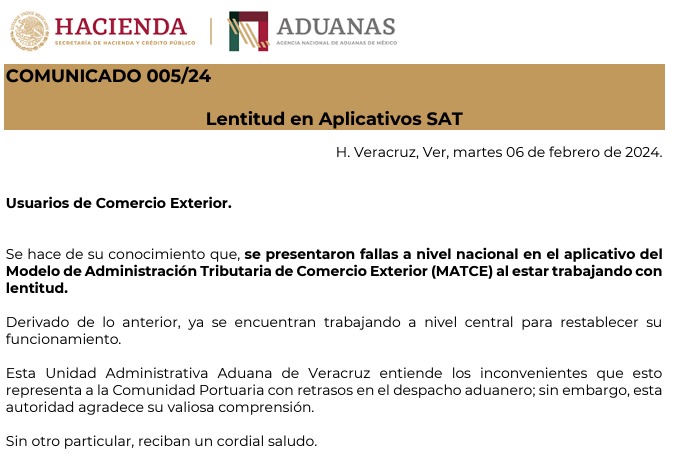 Reanudan operaciones en aduanas tras fallas; servicio estará lento - aduana-de-veracruz
