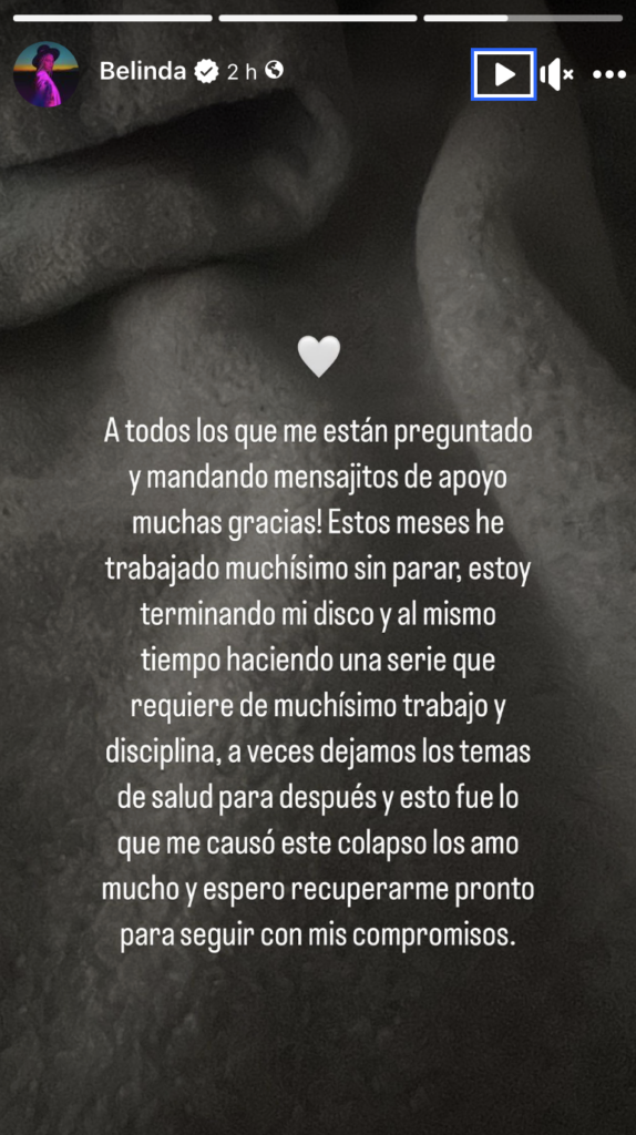 Belinda cancela concierto por hospitalización de emergencia - belinda-574x1024