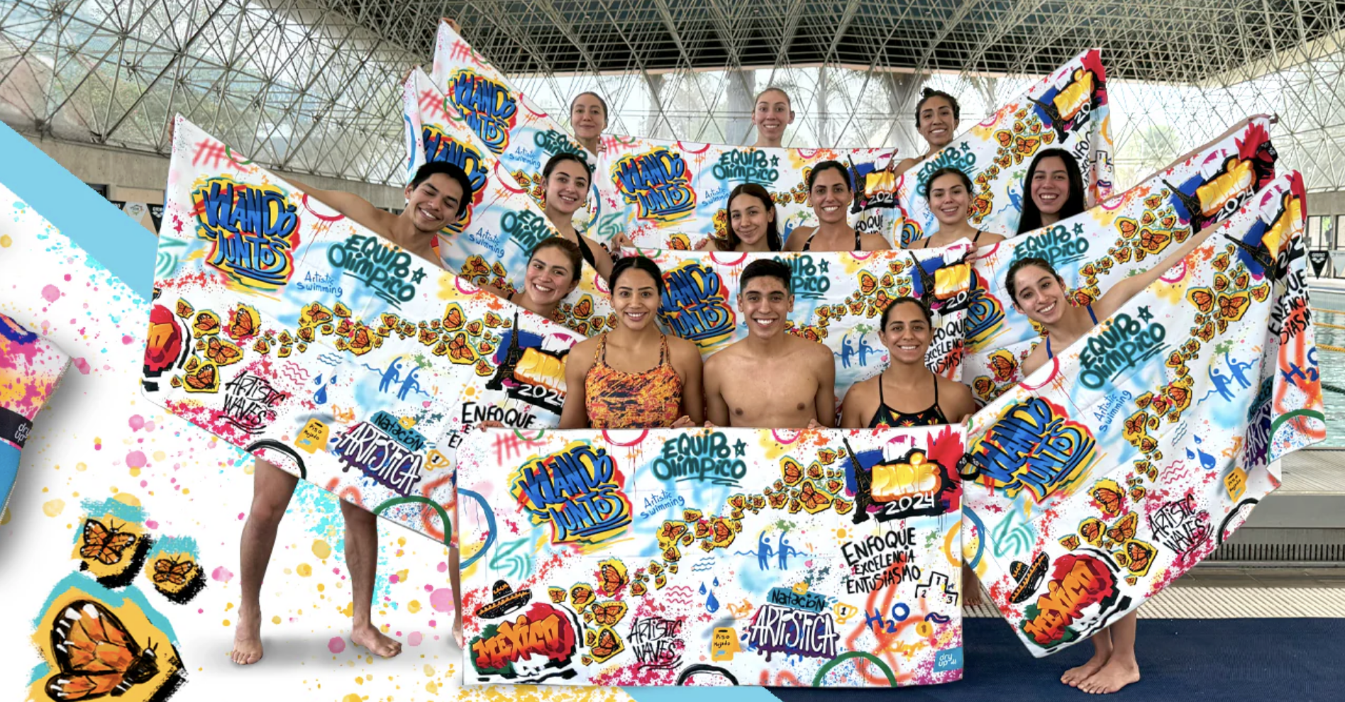 Selección de Natación Artística vende toallas para costear gastos rumbo a París Selección de Natación Artística vende toallas para costear gastos rumbo a París