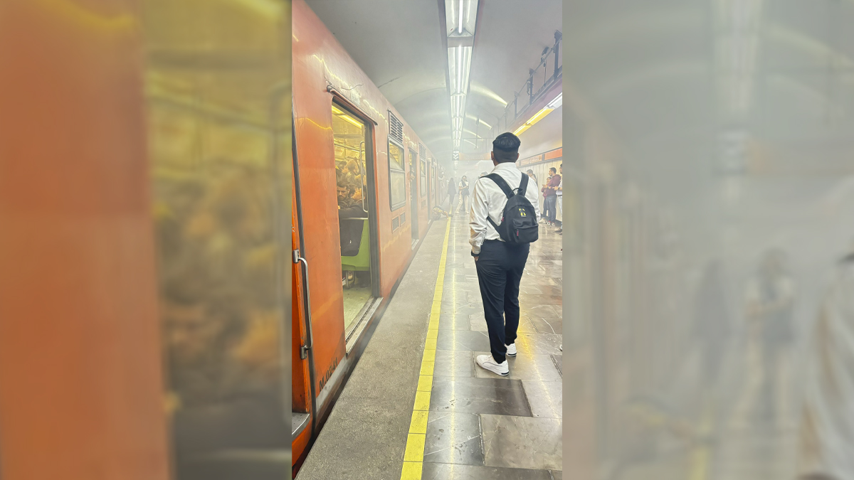 #Video Reportan humo en Línea 7 del Metro; retiraron tren para revisión