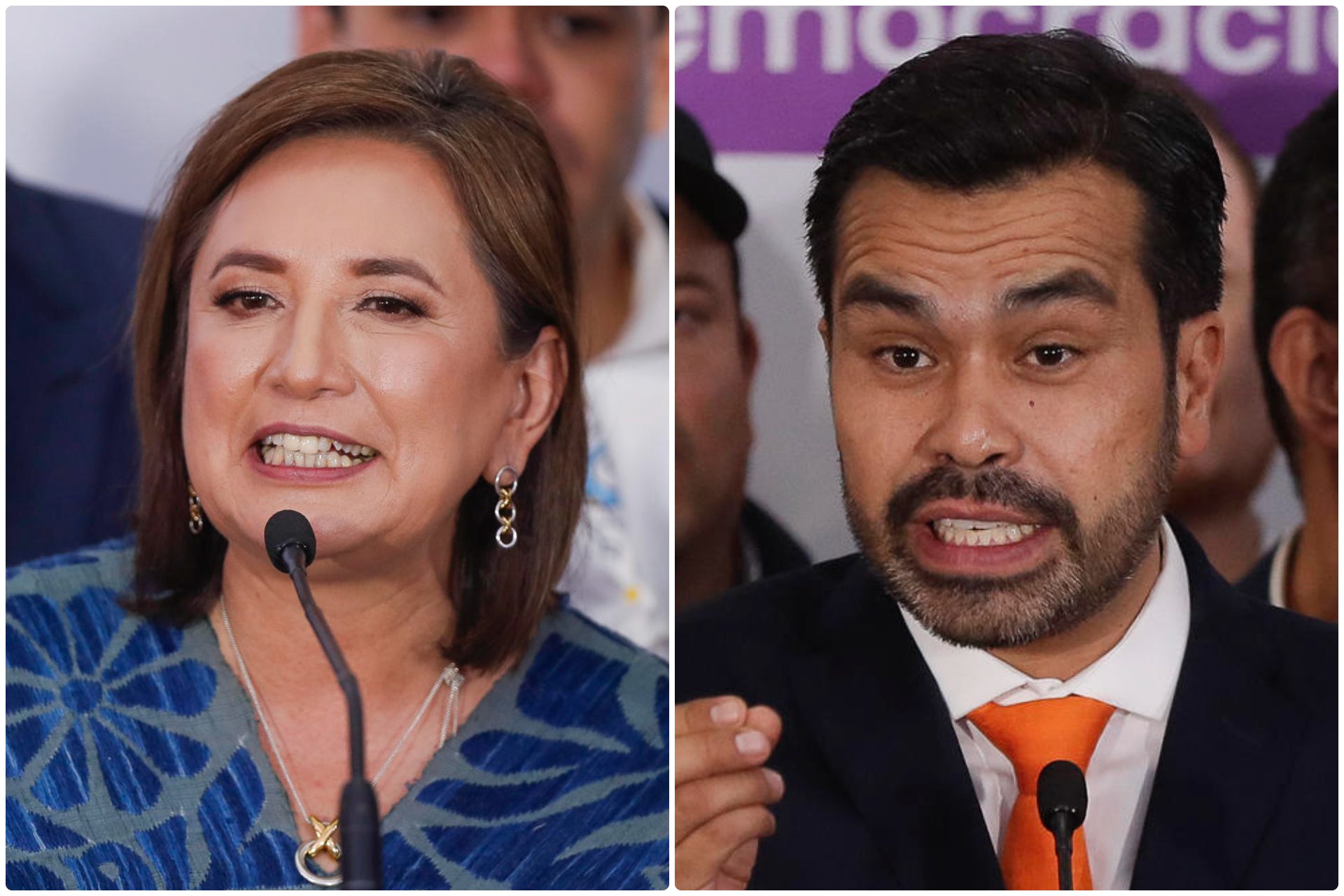 Gálvez y Álvarez Máynez firman compromiso por la prensa con RSF