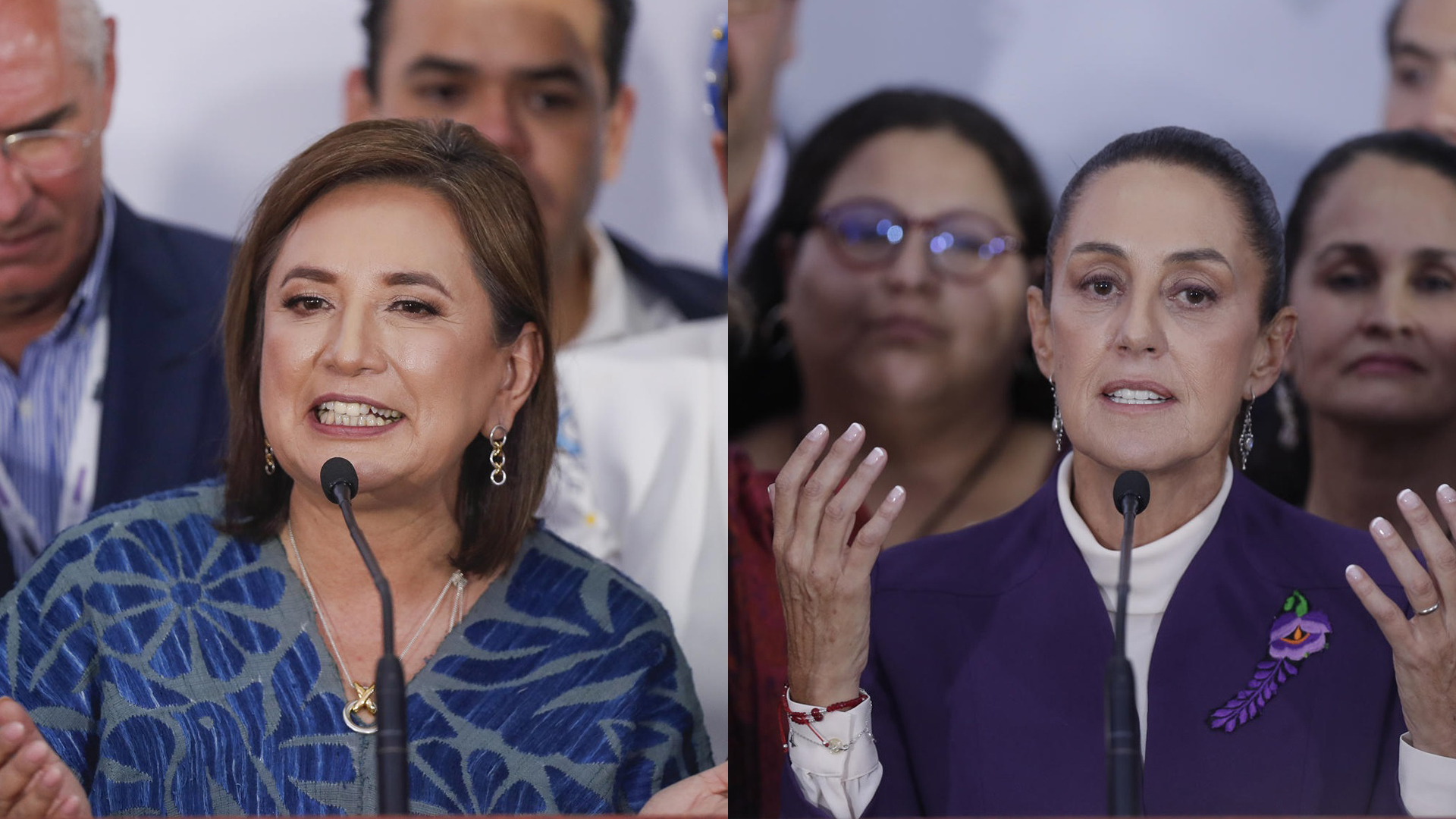 El narco y la violencia confrontan a Gálvez y Sheinbaum en el tercer debate