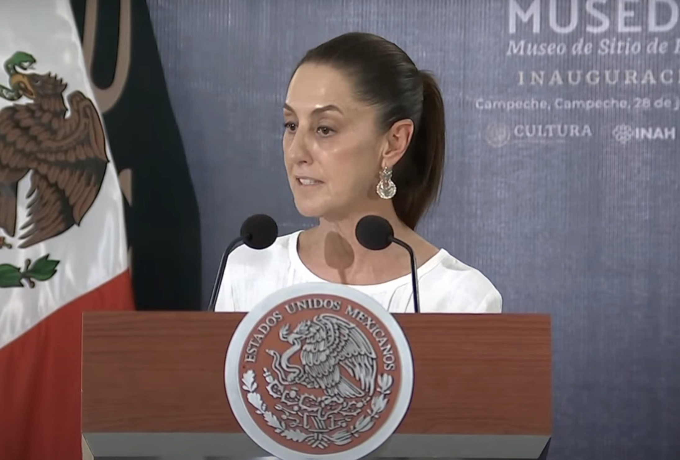 Sheinbaum defiende el Tren Maya, en el sur de México, como proyecto único en el mundo Sheinbaum defiende el Tren Maya, en el sur de México, como proyecto único en el mundo