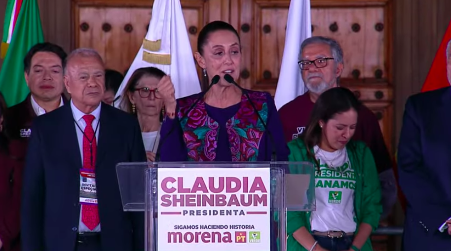 Claudia Sheinbaum celebra su triunfo en el Zócalo