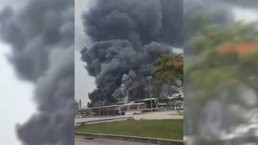 #Video Explosión en complejo de Nuevo Pemex moviliza a los servicios de emergencia en Chiapas