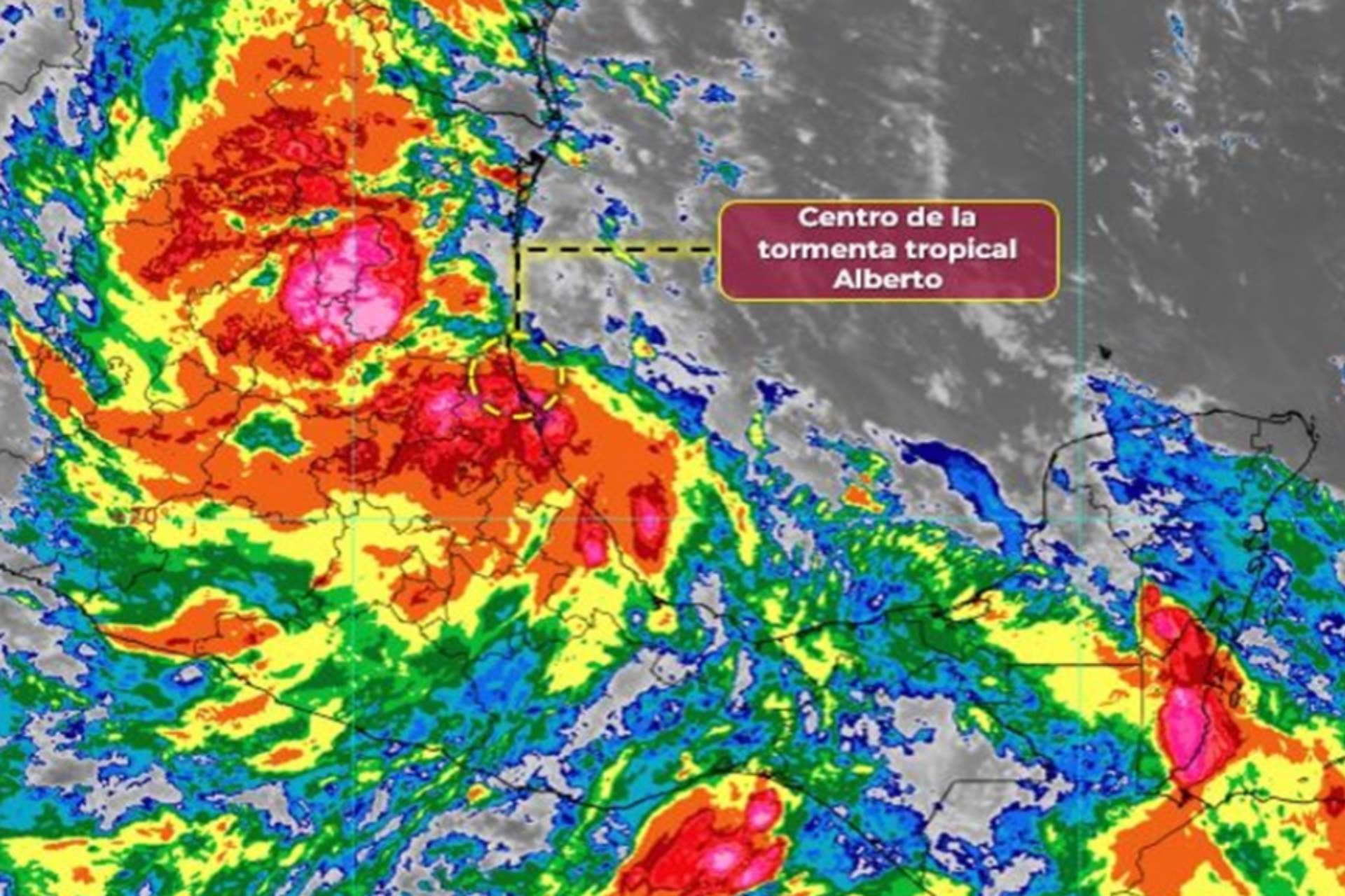 “Alberto” tocó tierra en las inmediaciones de Ciudad Madero, Tamaulipas