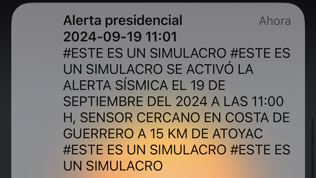 Falla alertamiento vía celular en Simulacro Nacional 2024 Falla alertamiento vía celular en Simulacro Nacional 2024