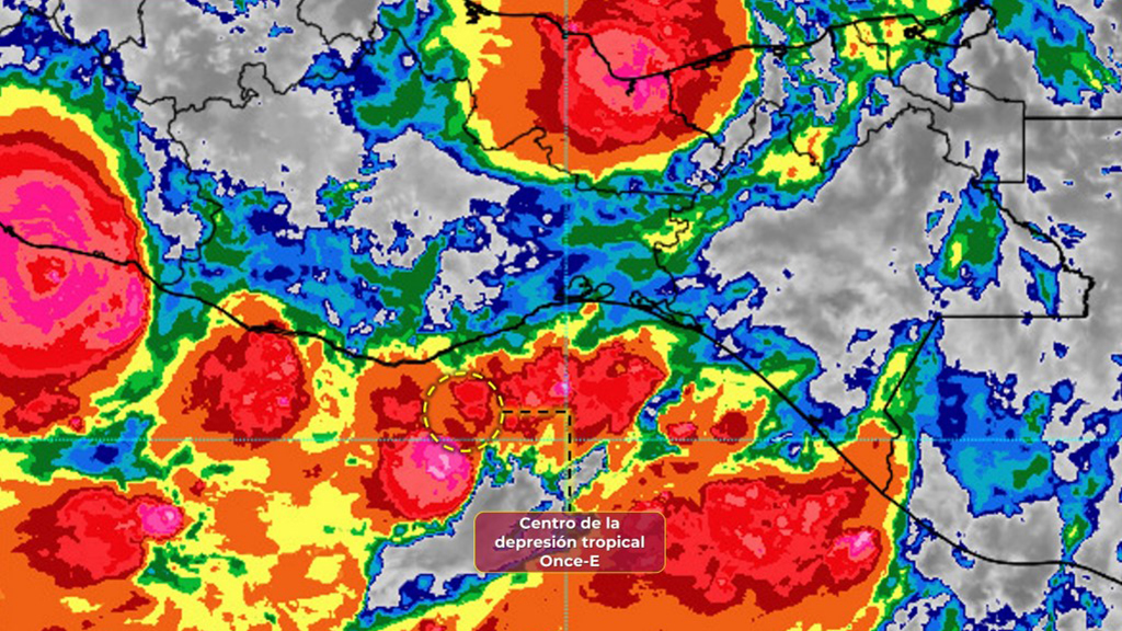 Depresión tropical ‘Once-E’ amenaza Oaxaca y Chiapas