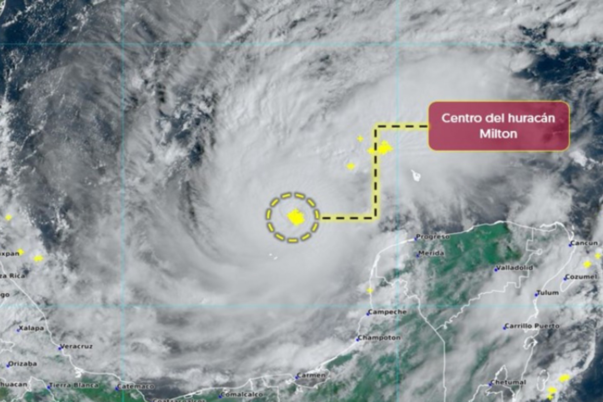 Huracán “Milton” no tocaría territorio mexicano, pero sí dejará lluvia: Sheinbaum