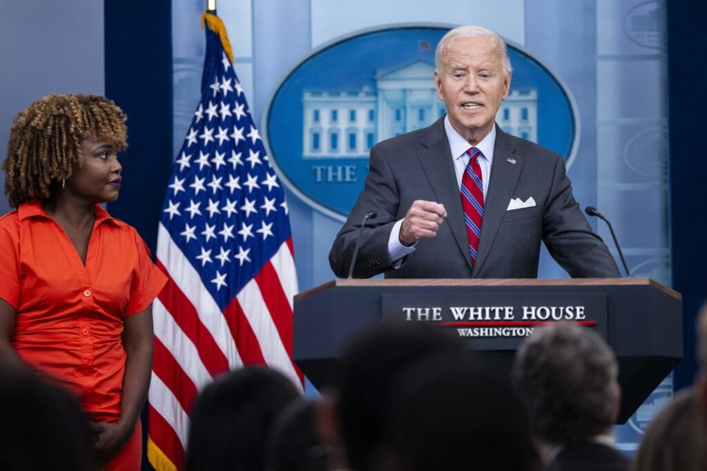 Biden comparece en la sala de prensa de la Casa Blanca por primera vez en su mandato - joe-biden-casa-blanca-2-1024x683