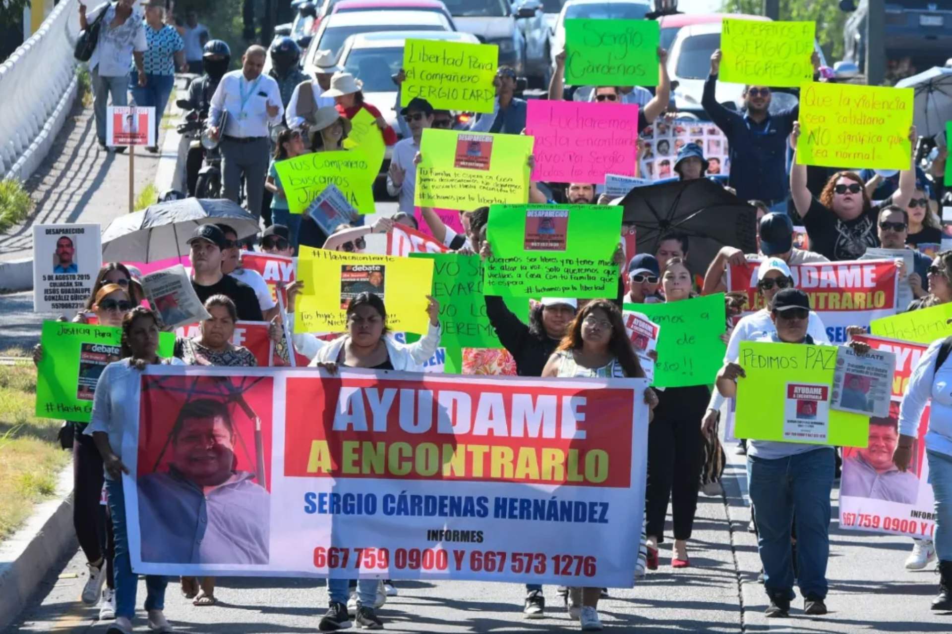 Marchan en Culiacán, Sinaloa, para exigir que regrese con vida trabajador de El Debate Marchan en Culiacán, Sinaloa, para exigir que regrese con vida trabajador de El Debate