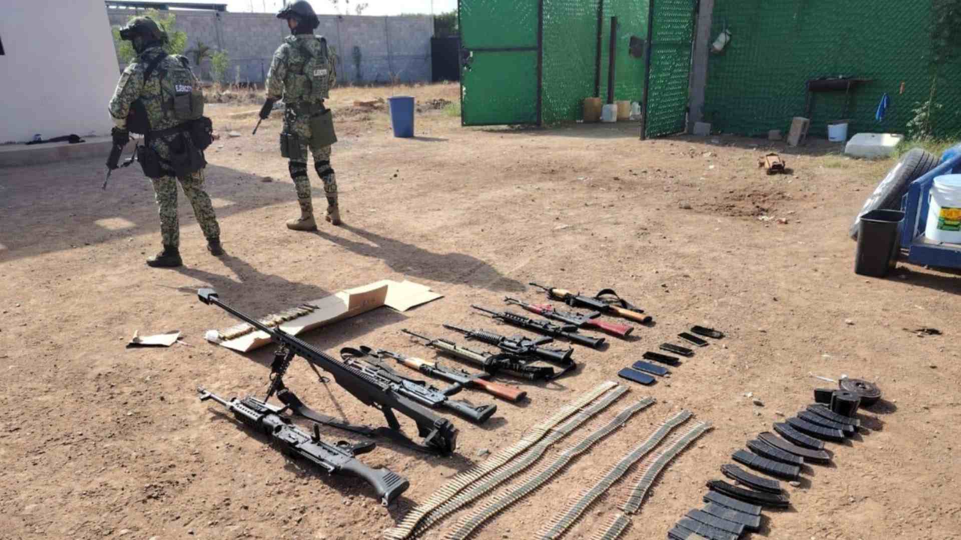 Marina asegura armamento de los “Chapitos” en Sinaloa