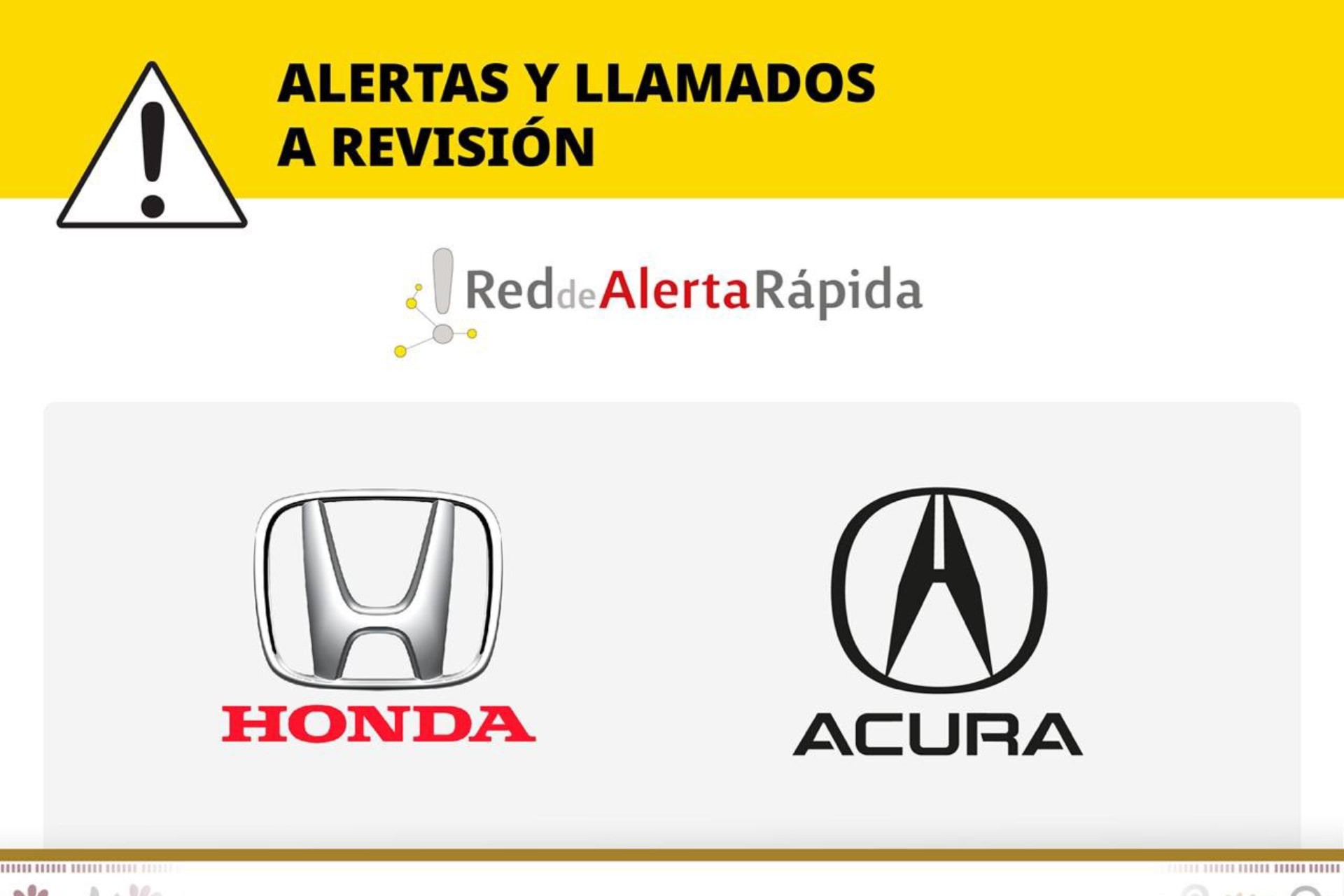 Profeco pide revisar más de 100 mil vehículos de Honda y Acura por riesgos mecánicos Profeco pide revisar más de 100 mil vehículos de Honda y Acura por riesgos mecánicos