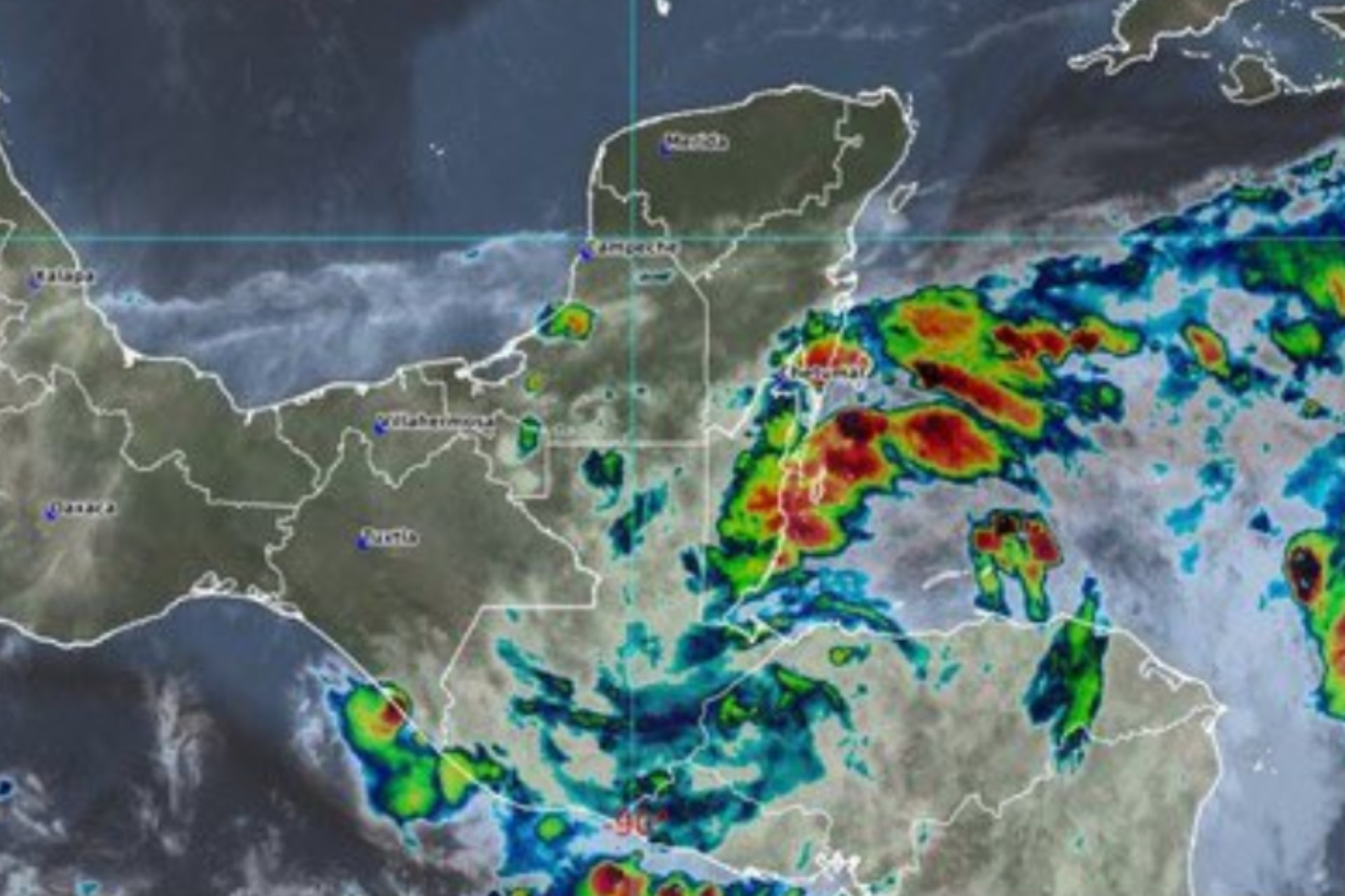 Sara ocasionará lluvias intensas en Campeche, Chiapas y Quintana Roo