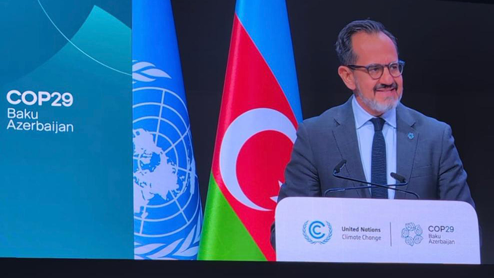 México reitera en la COP29 el llamado de Sheinbaum a destinar gasto militar en programa de reforestación México reitera en la COP29 el llamado de Sheinbaum a destinar gasto militar en programa de reforestación