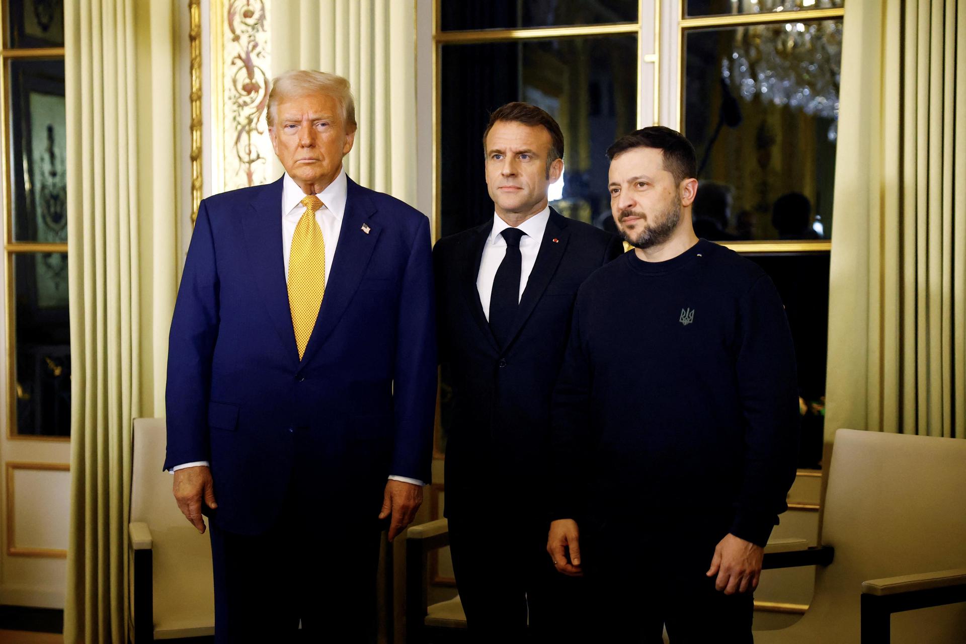 Trump, Zelenski y Macron se reúnen en París para tratar Ucrania y comercio durante la reapertura de Notre Dame Trump, Zelenski y Macron se reúnen en París para tratar Ucrania y comercio durante la reapertura de Notre Dame