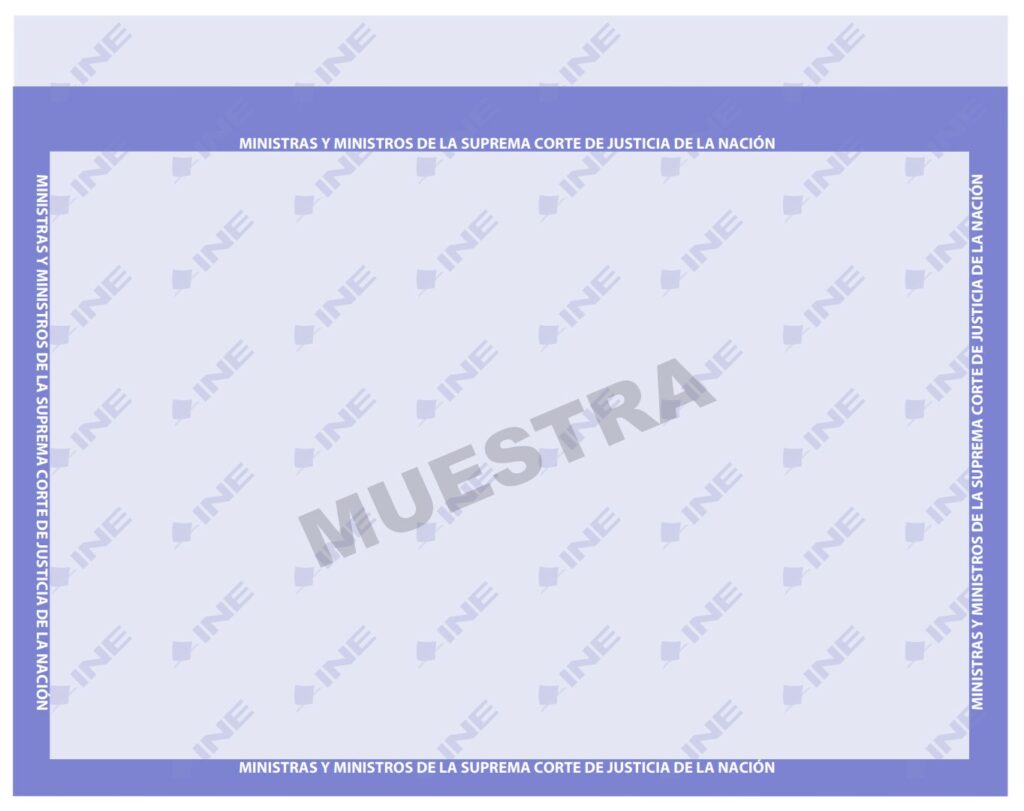 Así será el diseño de las boletas que se usarán en la elección del Poder Judicial - ine-scjn-2-1024x811