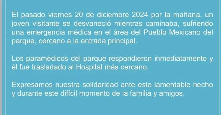 Joven se desvanece y muere tras bajar de atracción en Six Flags - six-flags-diciembre-2024