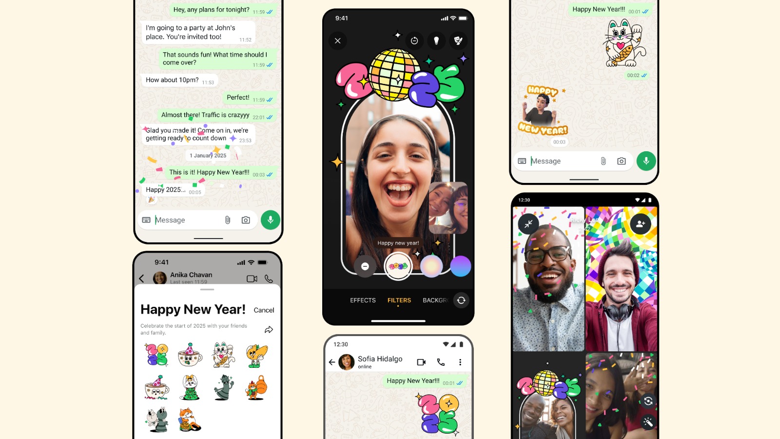 Año Nuevo 2025 WhatsApp estrena efectos, reacciones y 'stickers'