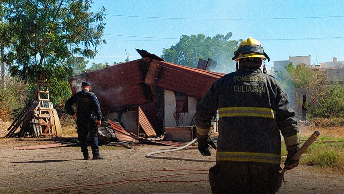 Disparan contra casas en Culiacán; una fue quemada con un cuerpo dentro