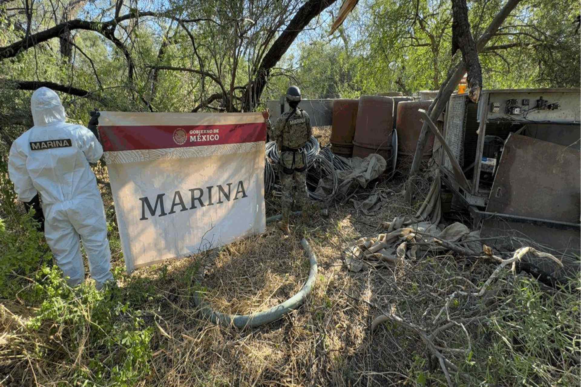Semar destruye laboratorio clandestino en Álamos, Sonora