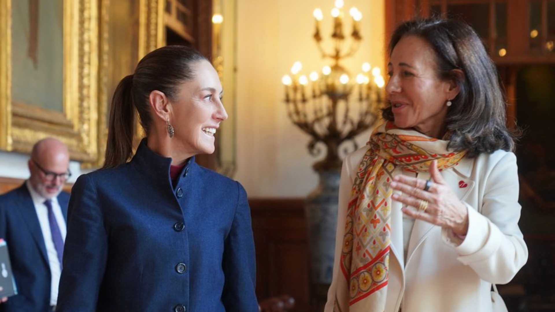 Sheinbaum se reúne con presidenta de Banco Santander y prevé “inversiones muy importantes”