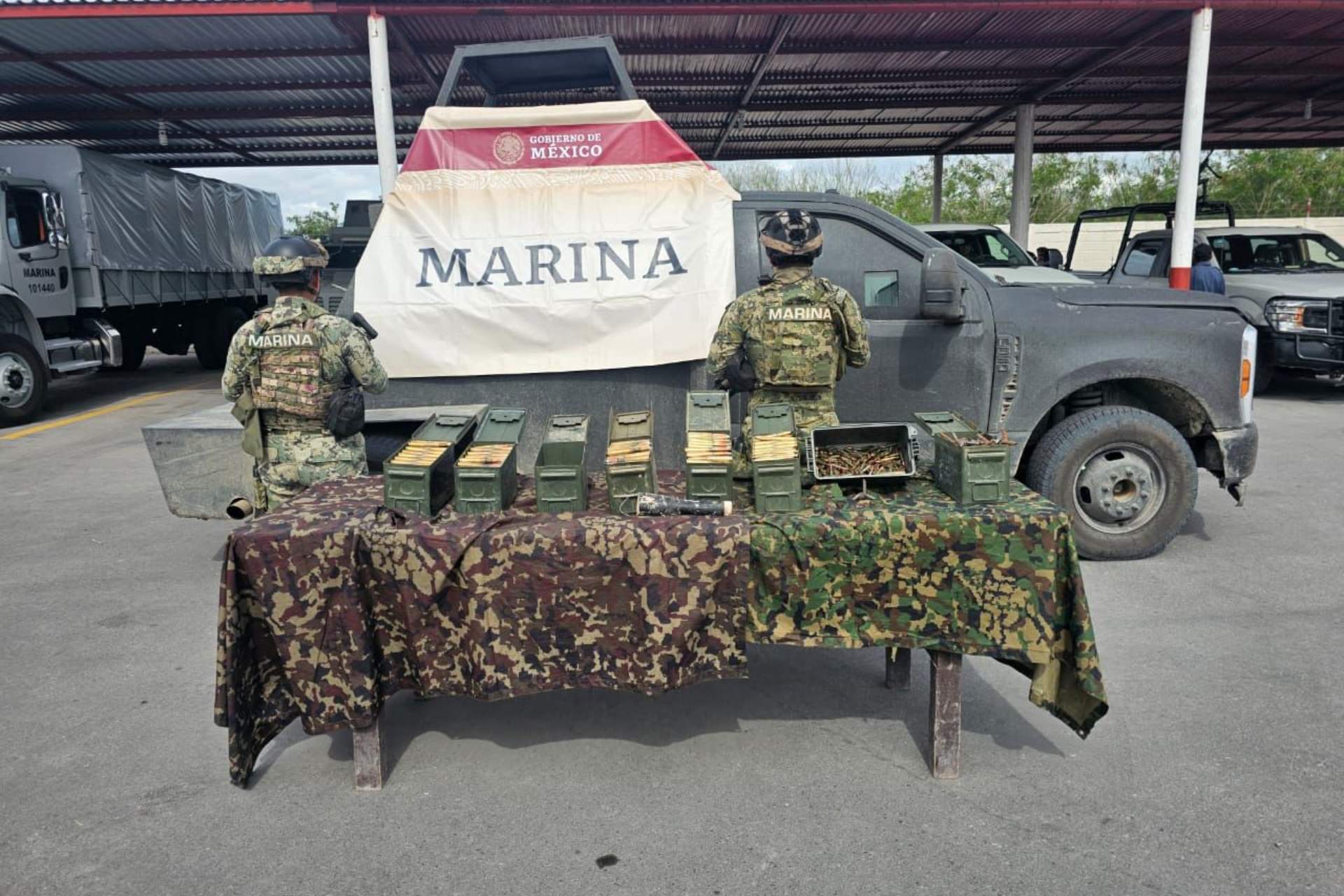 Aseguran en Matamoros, Tamaulipas, un auto ‘monstruo’ con explosivos y mil cartuchos útiles