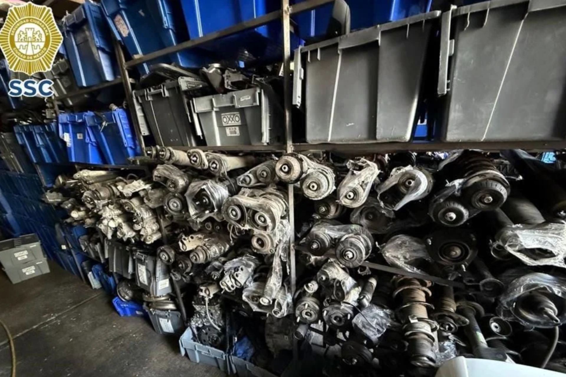 SSC CDMX asegura 85 toneladas de autopartes en la GAM