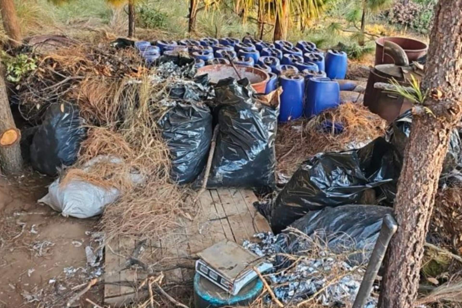 Desmantelan laboratorio de drogas sintéticas en Santa Ana Ixtlahuaca, Edomex