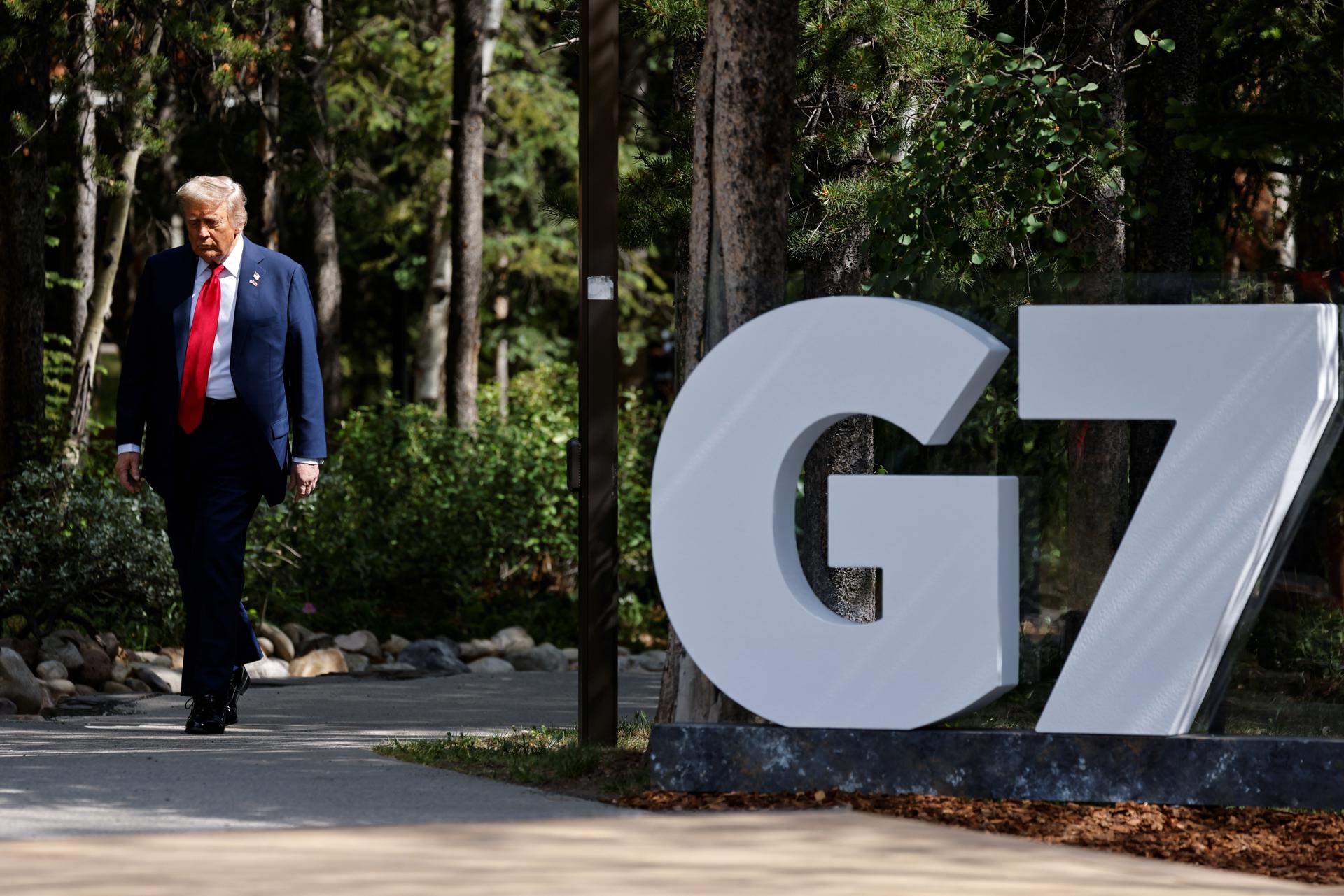 Trump se va de la Cumbre del G7; tenía programada reunión con Sheinbaum el martes Trump se va de la Cumbre del G7; tenía programada reunión con Sheinbaum el martes