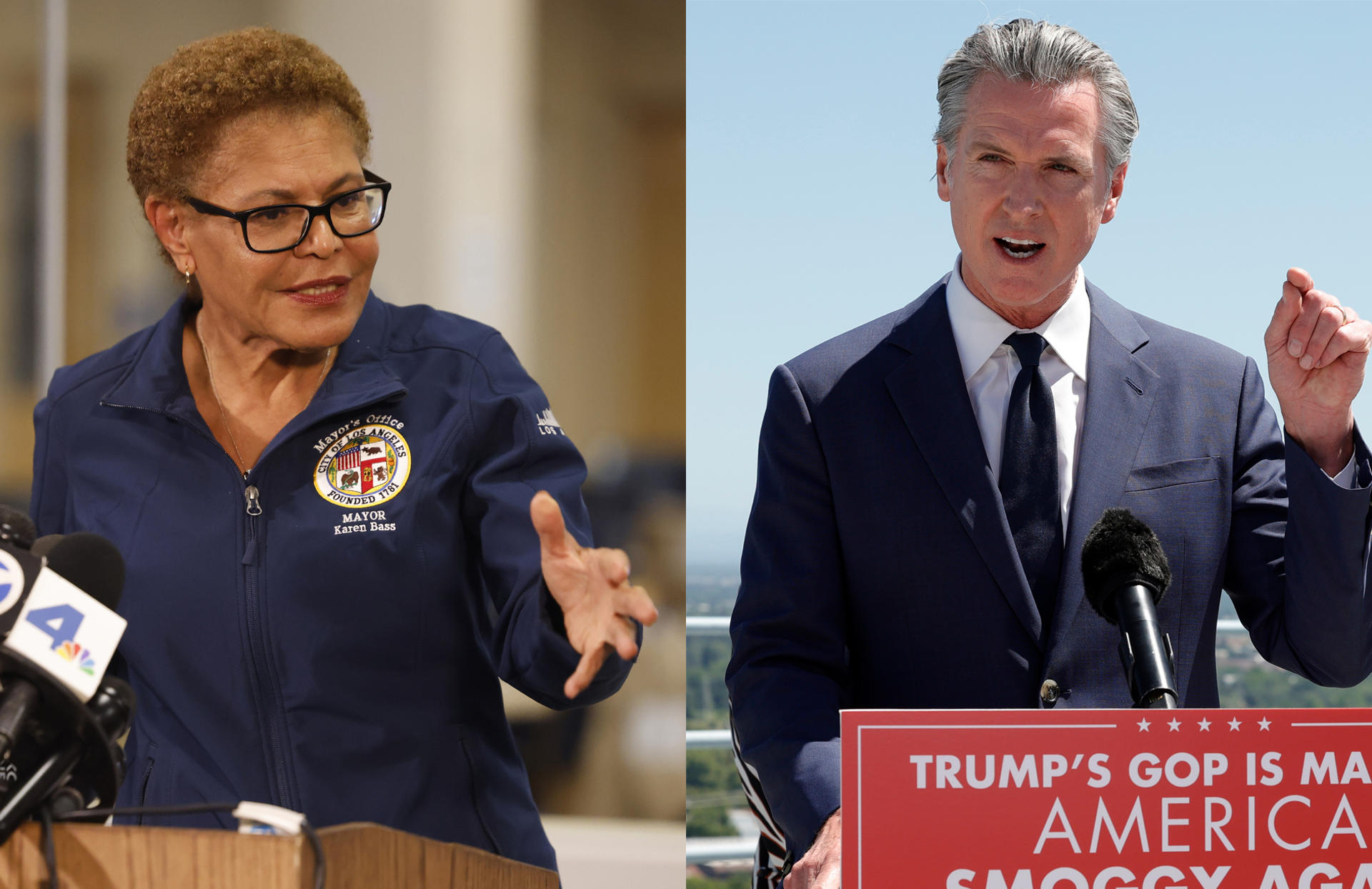 Gavin Newsom y Karen Bass, los líderes californianos que hacen frente a Trump Gavin Newsom y Karen Bass, los líderes californianos que hacen frente a Trump