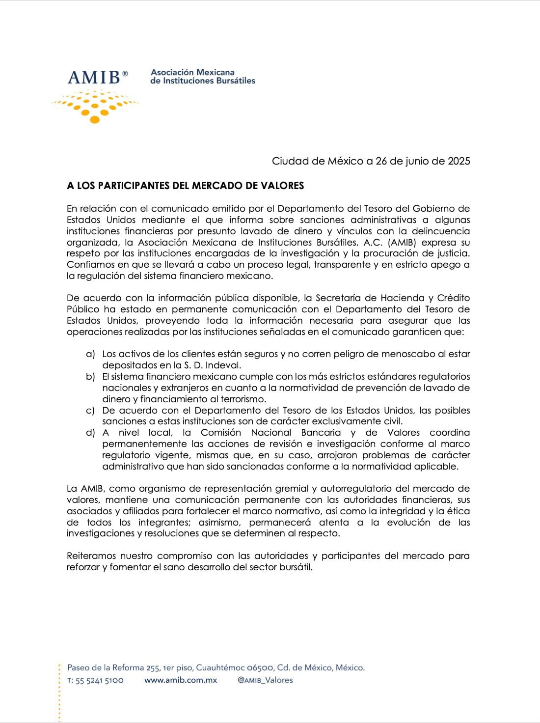 ABM descarta riesgos al sistema financiero mexicano por intervención de la CNBV a CIBanco e Intercam - comunicado-de-la-amib-sobre-cibanco-intercam-y-vector