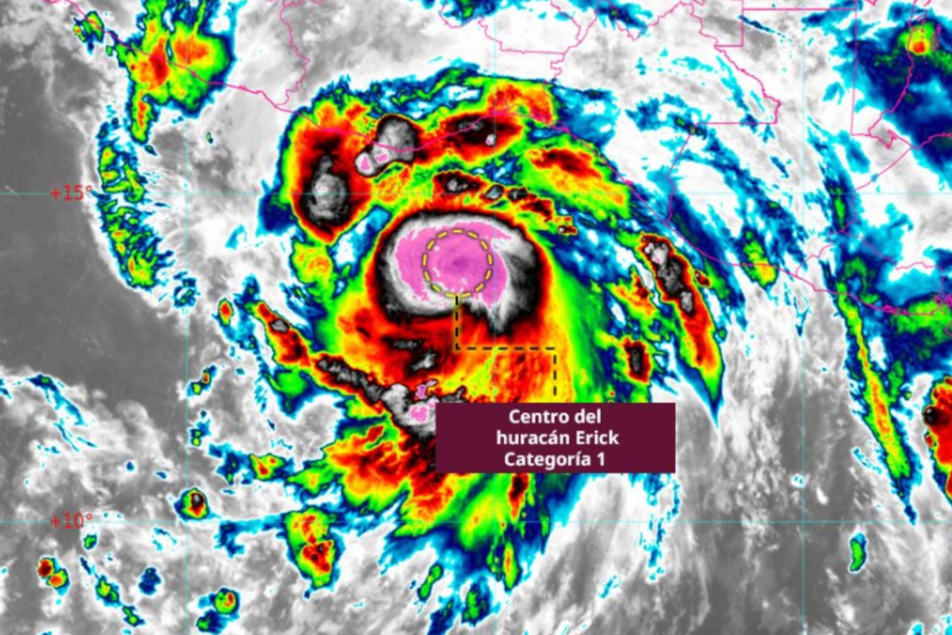 “Erick” se intensifica a huracán categoría 1 en el Pacífico mexicano