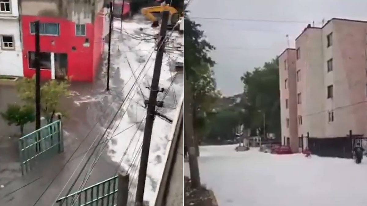 Desbordamiento de la presa Los Cuartos, Naucalpan, provoca inundaciones en la colonia San Rafael