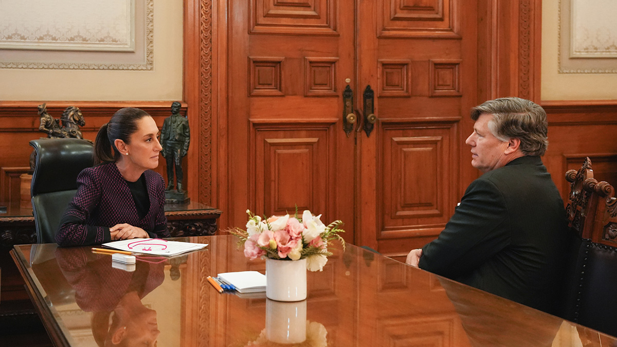 Concluye reunión de Sheinbaum con Landau; abordaron la relación México-EE.UU.