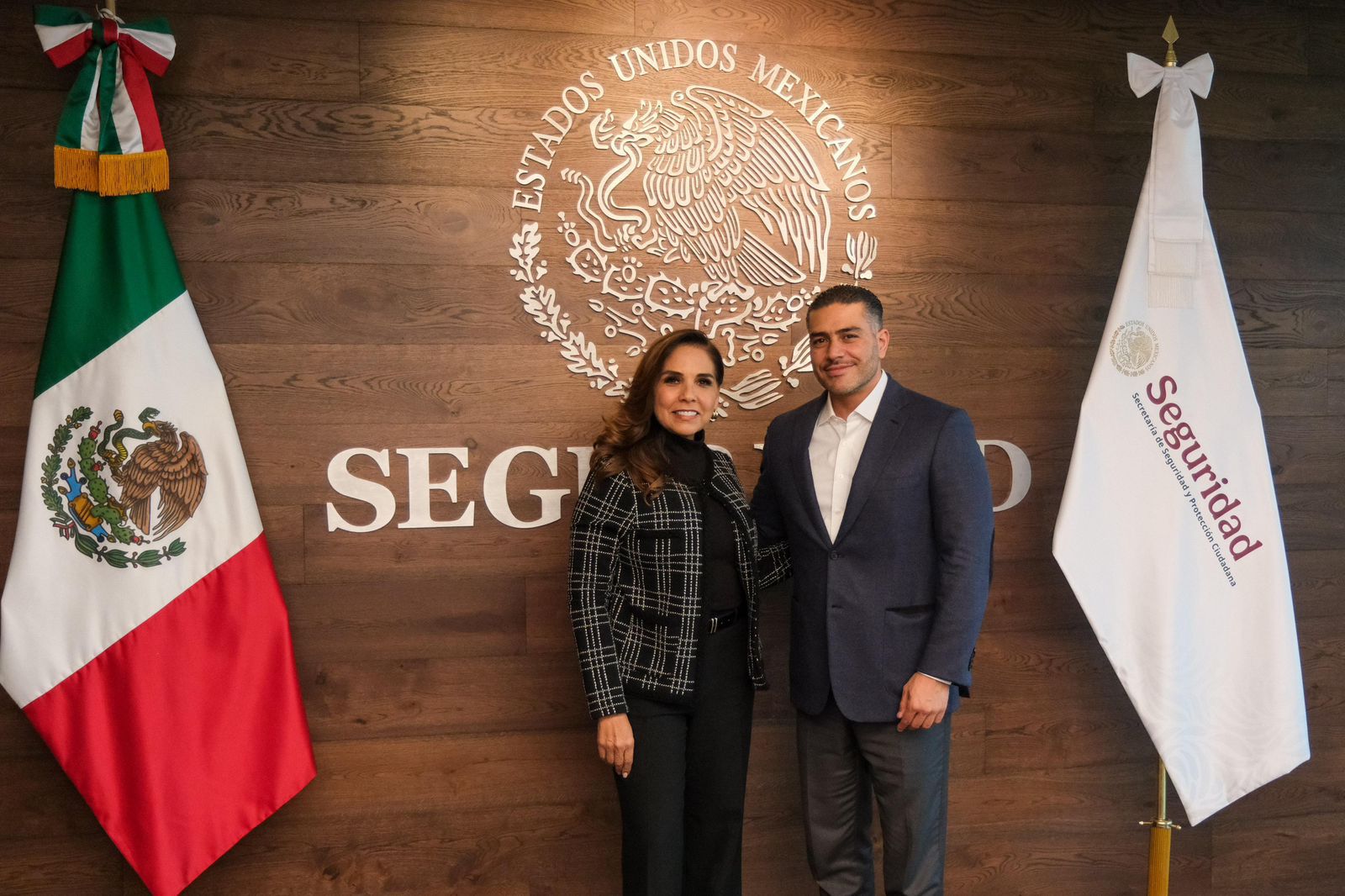 Revisan Mara Lezama y García Harfuch estrategia de seguridad en Quintana Roo