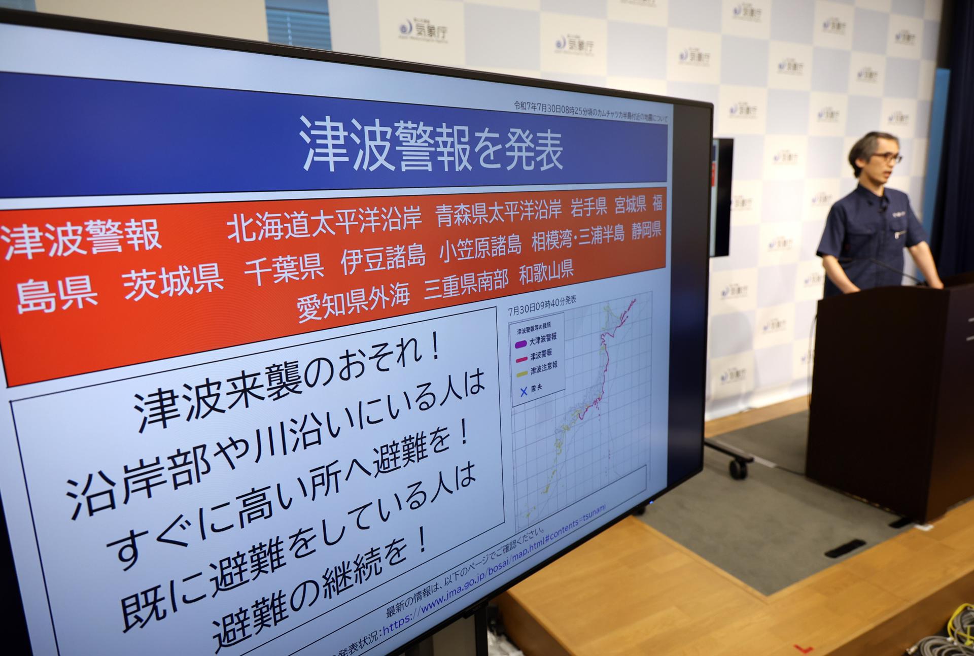 Alerta de tsunami en Japón deja interrupciones en el transporte