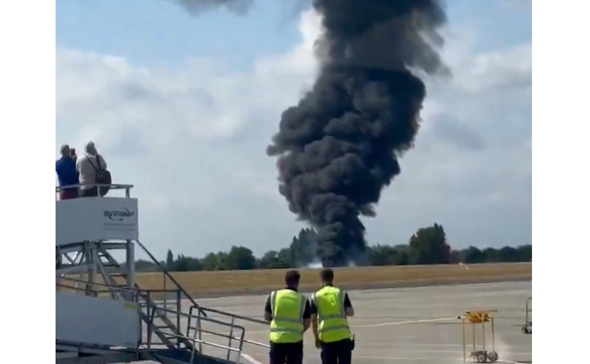 Aeronave se estrella en el aeropuerto inglés de Southend