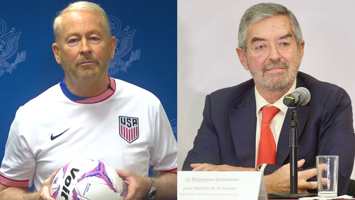 De cara a la final de la Copa Oro, el embajador Ronald Johnson reta al canciller De la Fuente