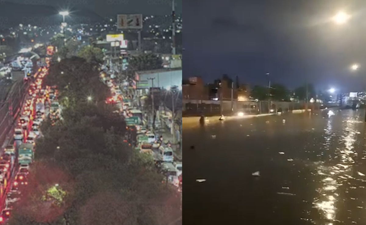 Fuertes lluvias inundan Iztapalapa; hay Alerta Naranja en ocho alcaldías de la CDMX