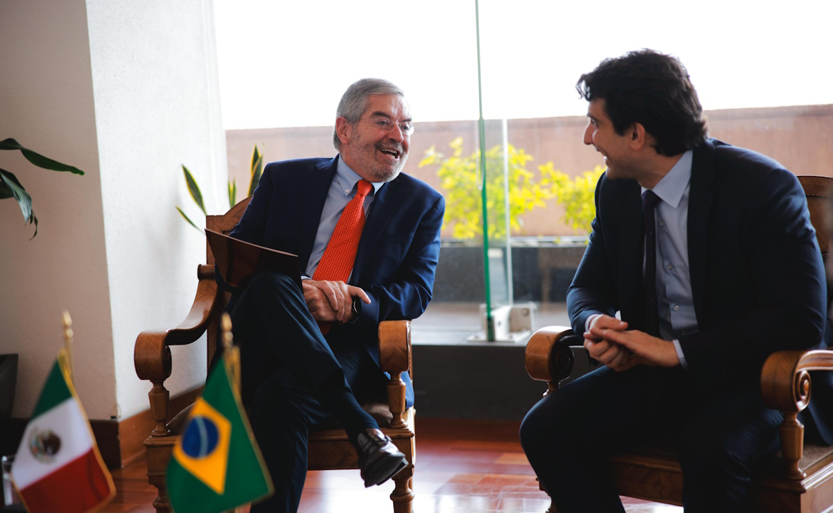 Canciller De la Fuente recibe al presidente del Banco Central de Brasil