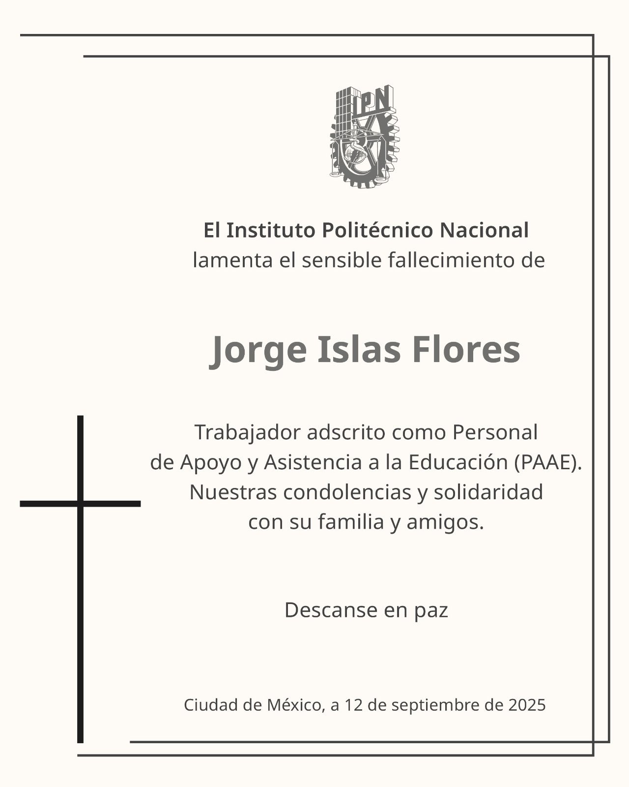 Elevan a 10 la cifra de muertes por explosión de pipa en Iztapalapa - esquela-por-la-muerte-de-jorge-islas-flores-en-la-explosion-de-una-pipa-en-iztapalapa
