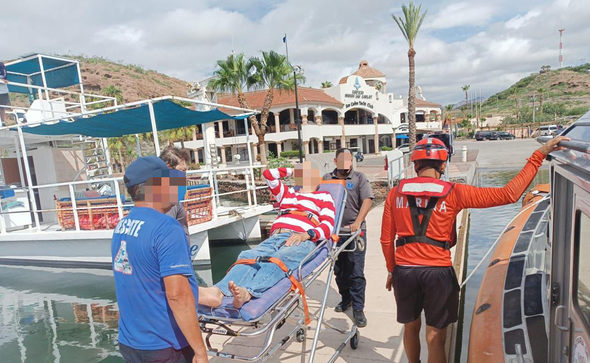 Marina rescata a estadounidense enfermo en aguas de Sonora