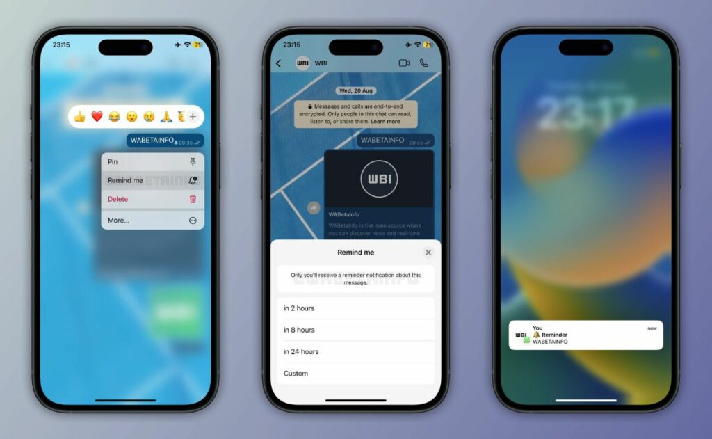 'Recuérdame', la nueva función de WhatsApp para olvidadizos